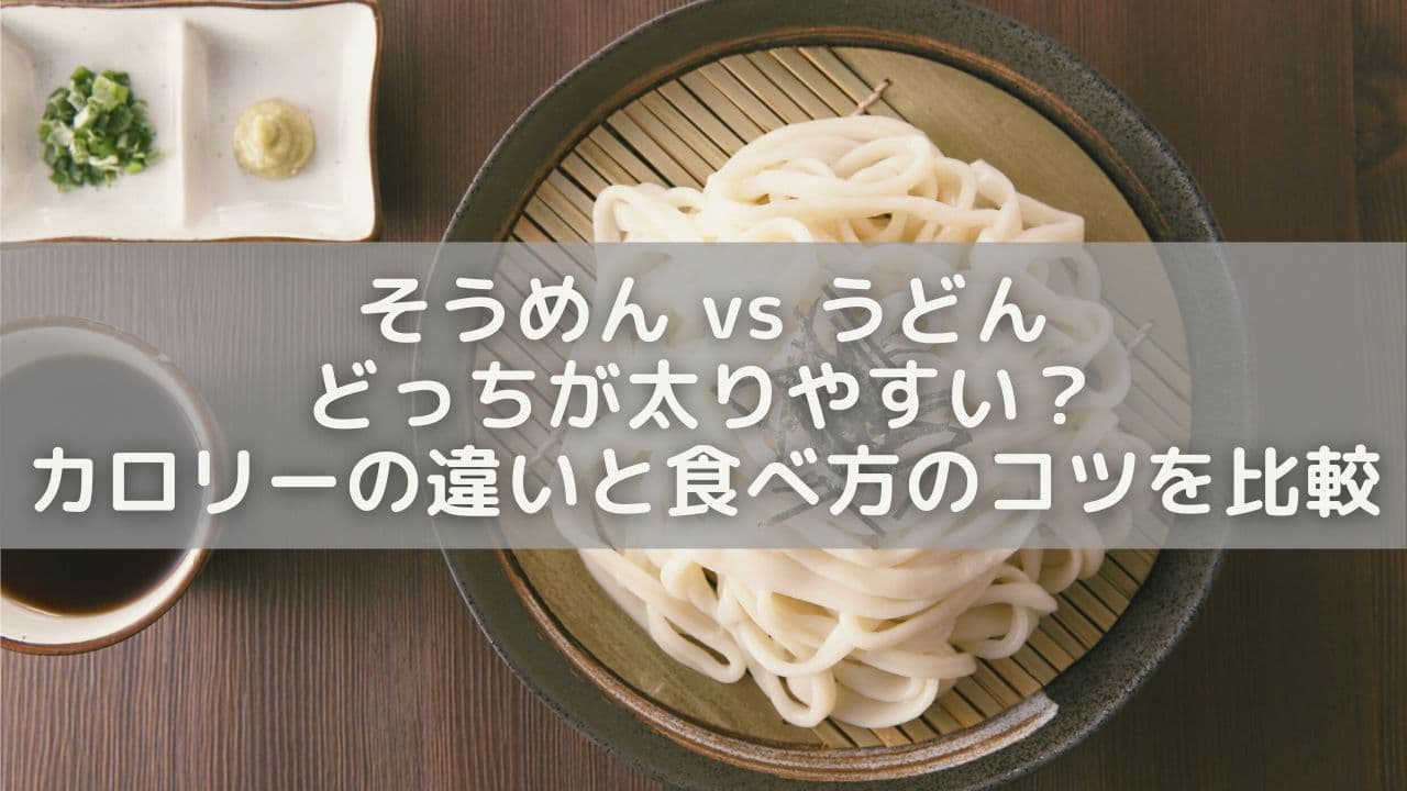そうめん vs うどん、どっちが太りやすい？カロリーの違いと食べ方のコツを比較
