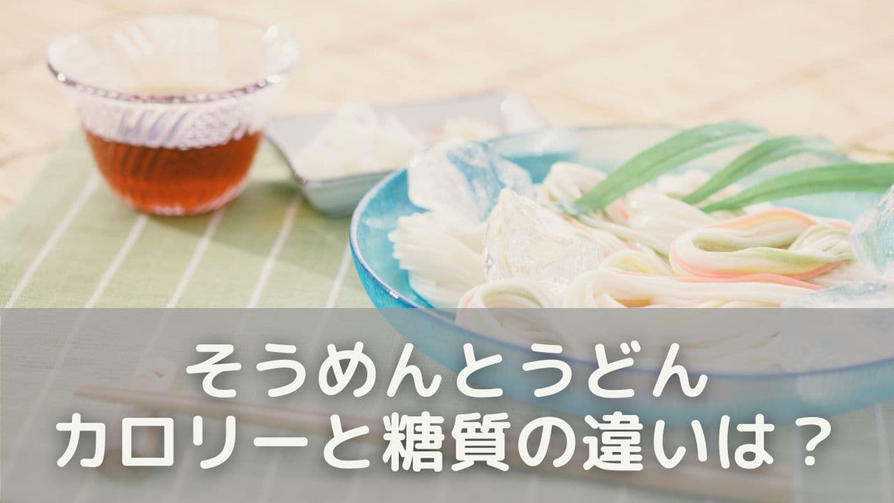 そうめんと うどん、気になるカロリーと糖質の違いは？