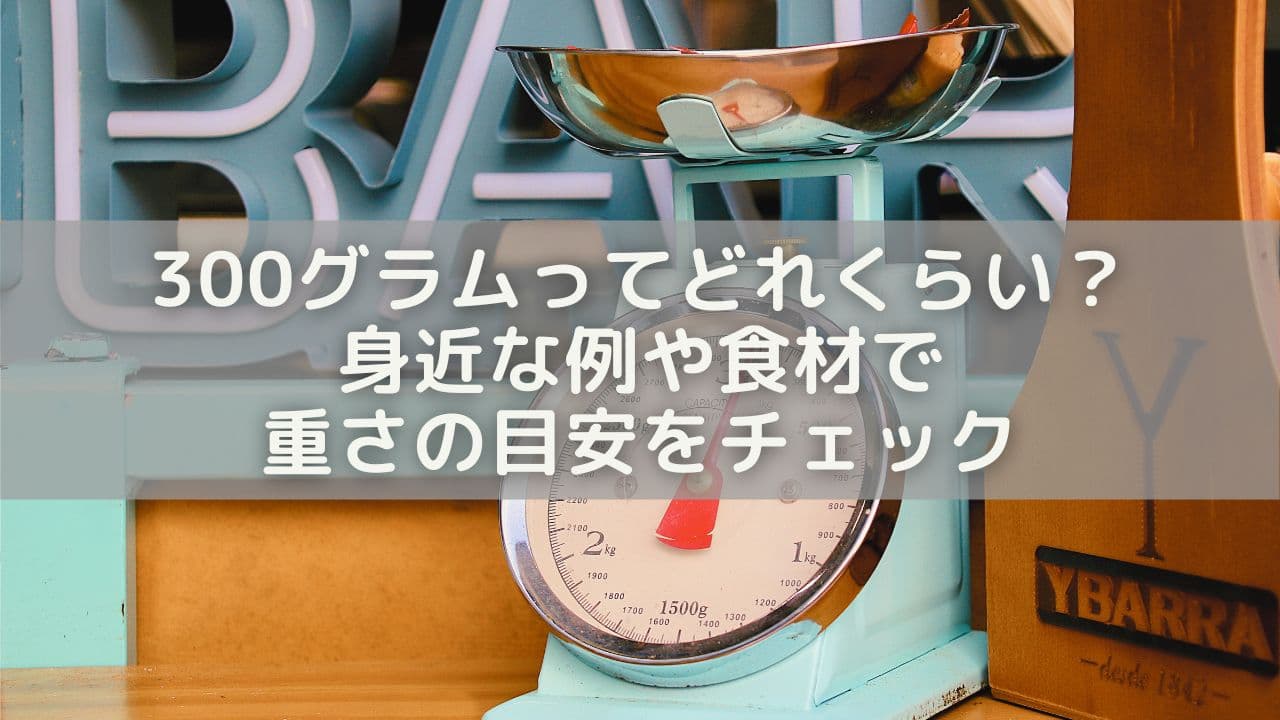 300グラムってどれくらい？身近な例や食材で重さの目安をチェック
