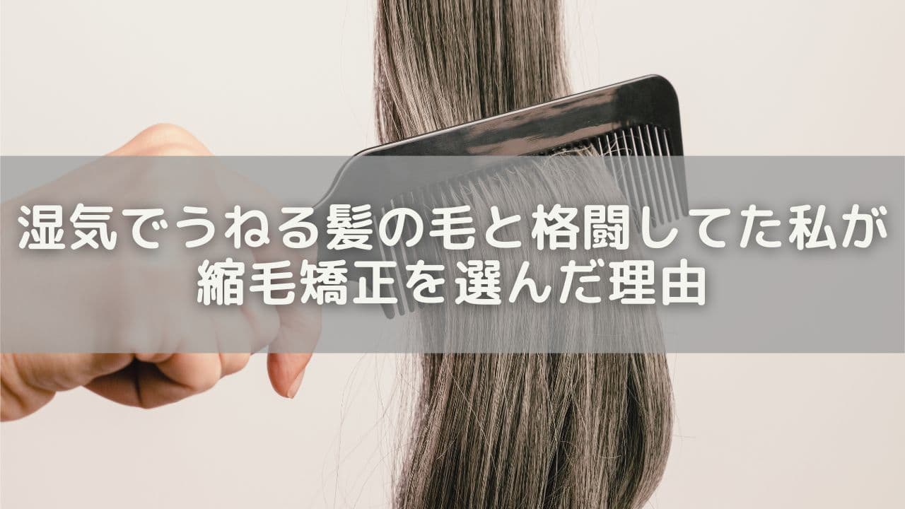 湿気でうねる髪の毛と格闘してた私が縮毛矯正を選んだ理由｜くせ毛女子のリアル体験