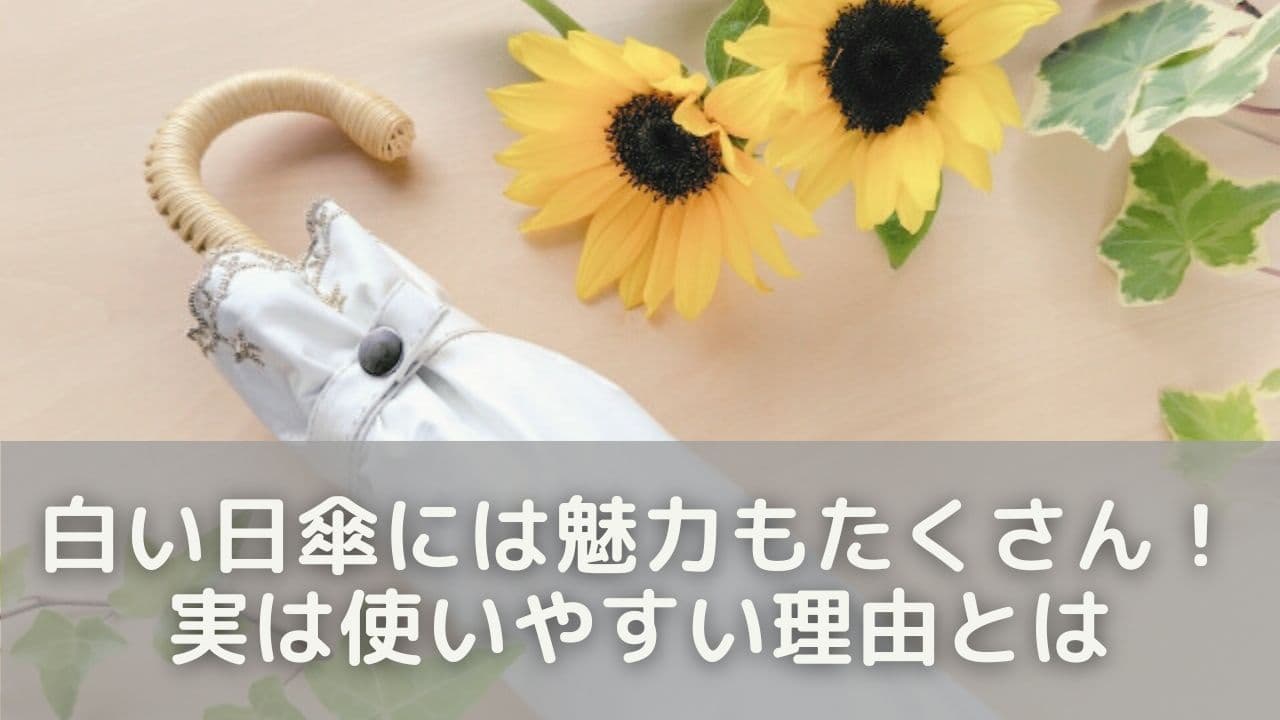 白い日傘には魅力もたくさん！実は使いやすい理由とは