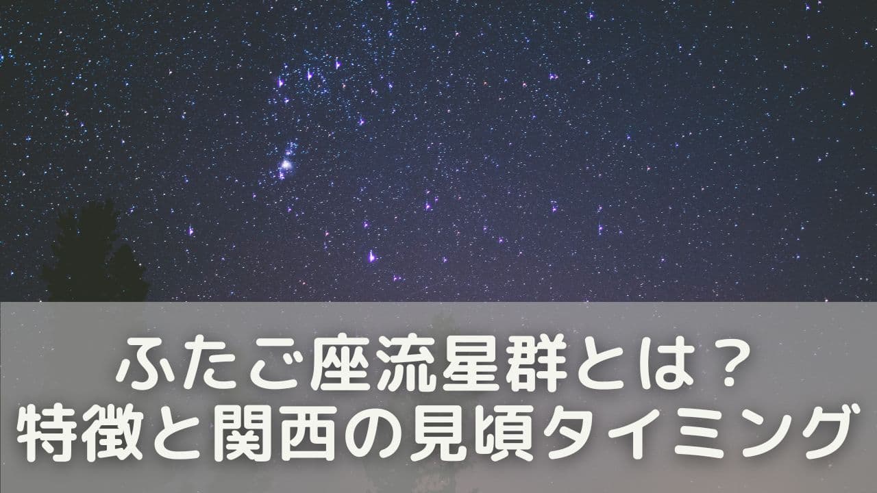 ふたご座流星群とは？特徴と関西の見頃タイミング