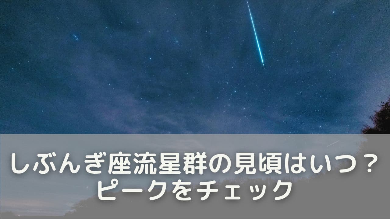 しぶんぎ座流星群 関西での見頃はいつ?ピークをチェック